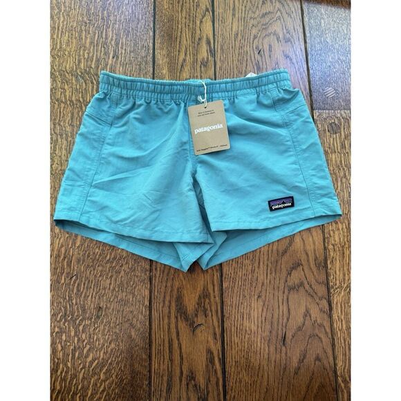 Patagonia Kids' 4" Baggies Shorts Unlined Subtidal Blue Size XL (14) NWT - Picture 1 of 6